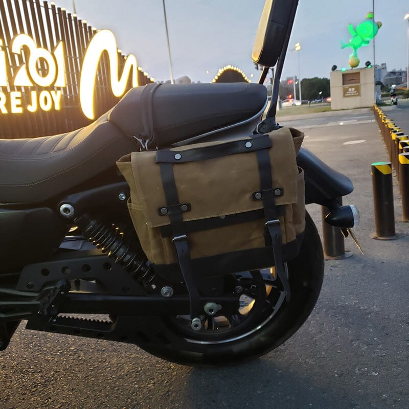 Canvas motorcykel sadelväskor | SEATTLE